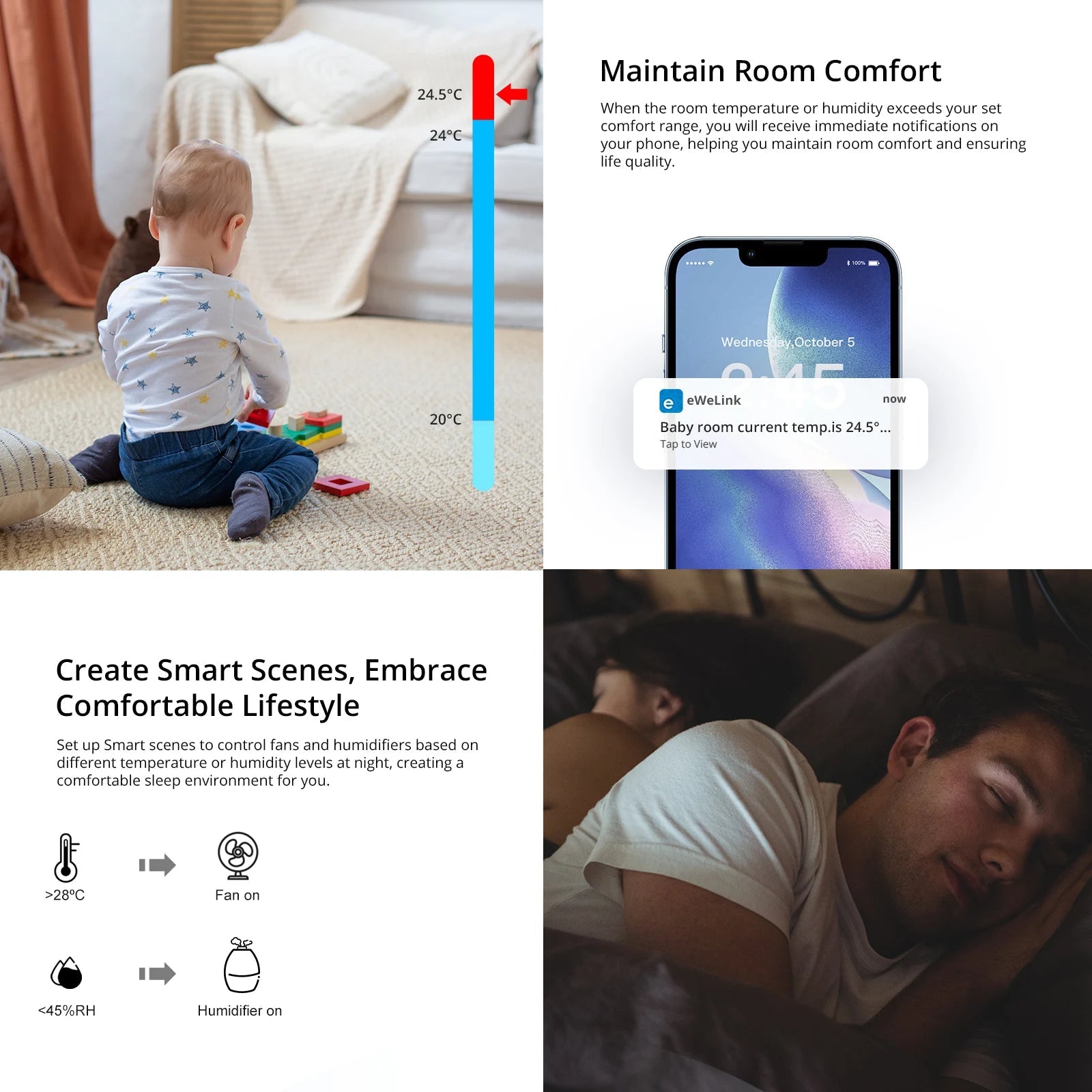 SONOFF SNZB - 02P Zigbee 3.0 Temperature & Humidity Sensor – Smart Environmental Monitor - Revel Smart