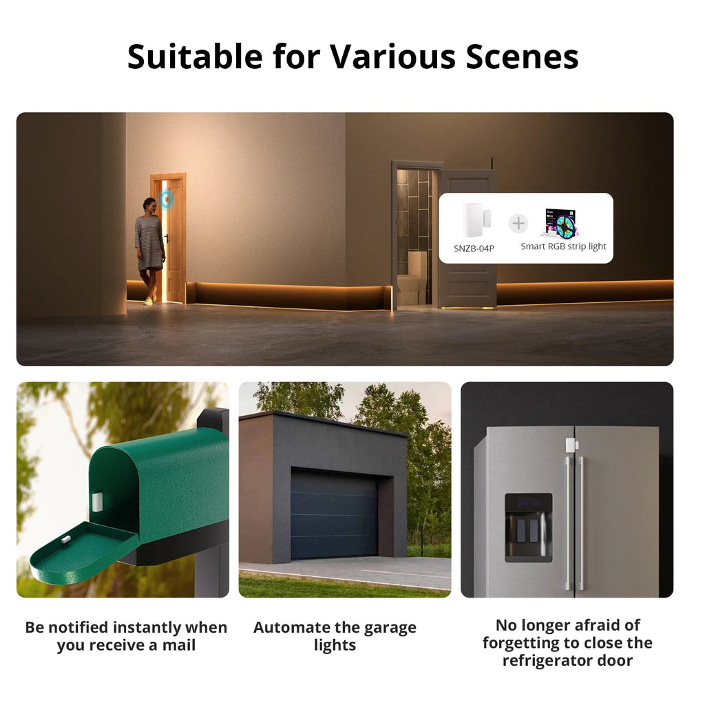SONOFF SNZB - 04P Zigbee Door/Window Sensor with Tamper Alert - Revel Smart