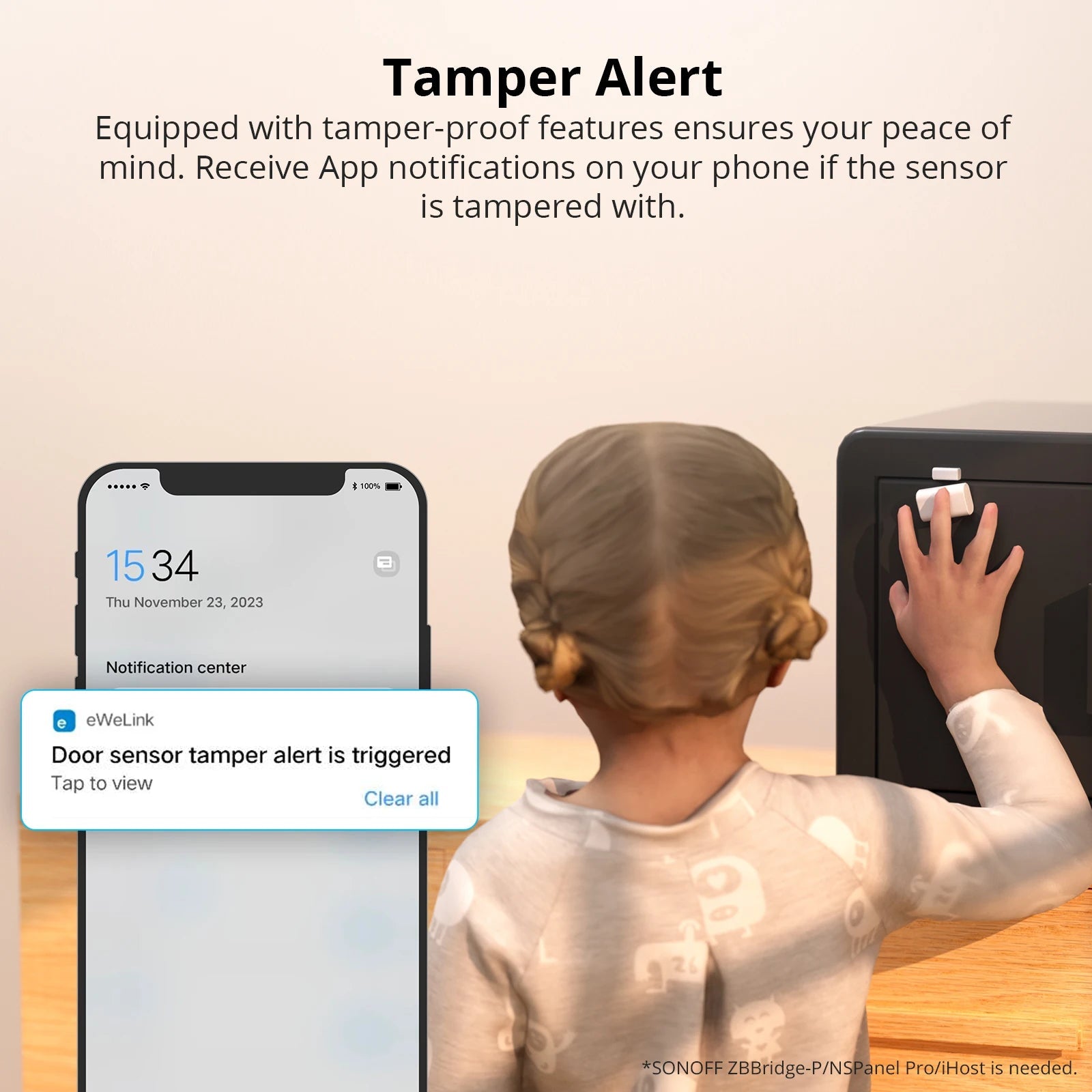 SONOFF SNZB - 04P Zigbee Door/Window Sensor with Tamper Alert - Revel Smart
