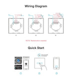 SONOFF T0EU WiFi Smart Wall Switch | Touch Control & Voice Control - Revel Smart