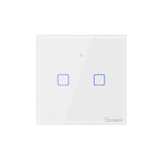 Sonoff T1 UK Plug 86 Type Smart Wall Touch Light Switch Toughened Touch Glass Panel Support WiFi/RF/APP/Touch Control - Revel Smart