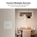 Sonoff T1 UK Plug 86 Type Smart Wall Touch Light Switch Toughened Touch Glass Panel Support WiFi/RF/APP/Touch Control - Revel Smart