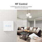 Sonoff T1 UK Plug 86 Type Smart Wall Touch Light Switch Toughened Touch Glass Panel Support WiFi/RF/APP/Touch Control - Revel Smart