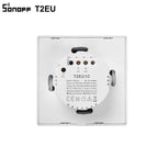 SONOFF T2EU TX Smart WiFi Touch Wall Light Switch – with RF & Voice Control - Revel Smart