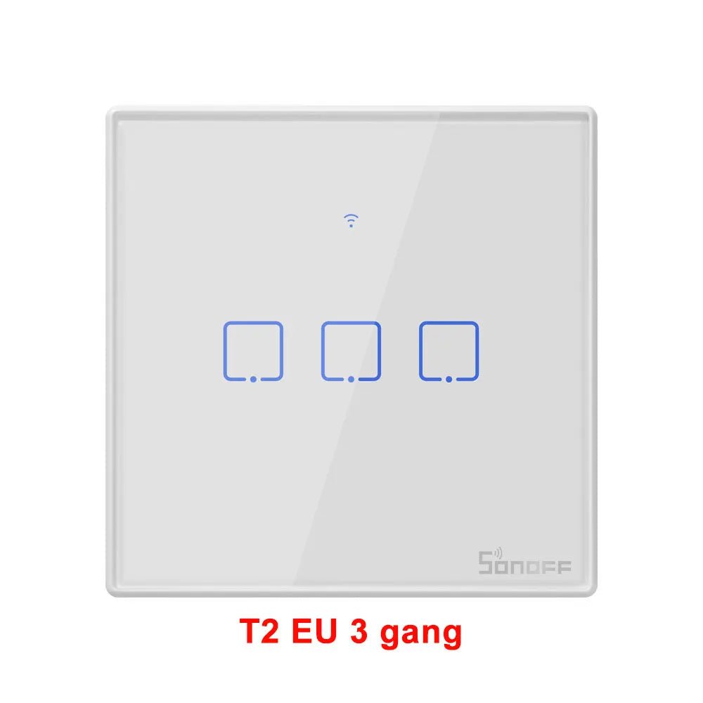 SONOFF T2EU TX Smart WiFi Touch Wall Light Switch – with RF & Voice Control - Revel Smart