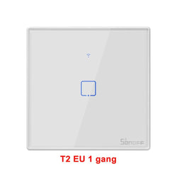 SONOFF T2EU TX Smart WiFi Touch Wall Light Switch – with RF & Voice Control - Revel Smart