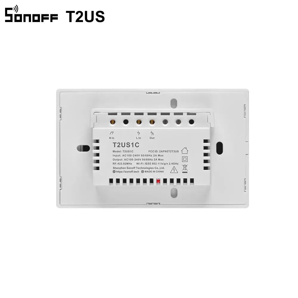 SONOFF T2US TX WiFi Smart Touch Wall Light Switch - Revel Smart