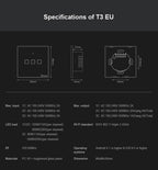 SONOFF T3EU TX Smart WiFi Wall Touch Switch – Black with Border, Remote & Voice Control - Revel Smart