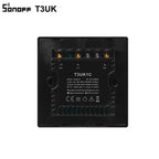 SONOFF T3UK TX Smart WiFi Wall Touch Switch Black - Revel Smart