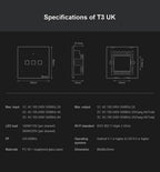 SONOFF T3UK TX Smart WiFi Wall Touch Switch Black - Revel Smart