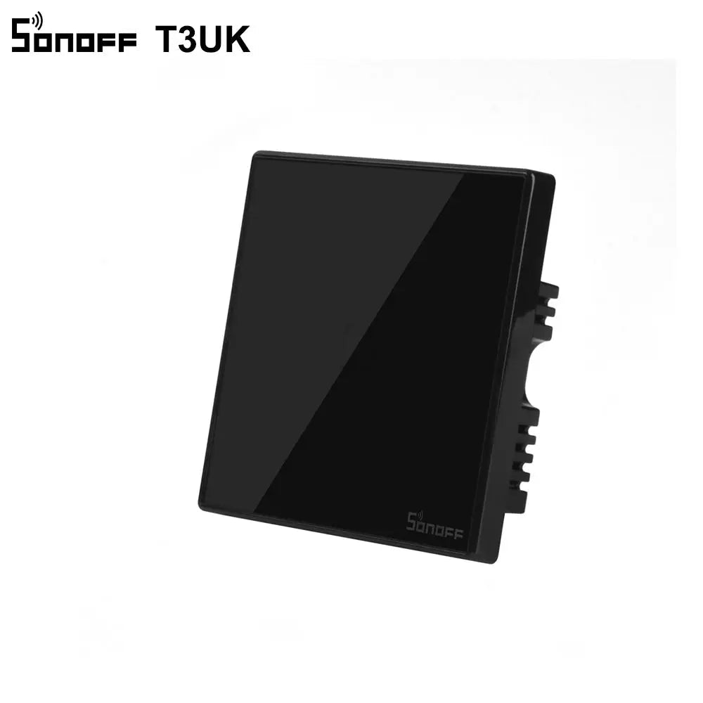 SONOFF T3UK TX Smart WiFi Wall Touch Switch Black - Revel Smart