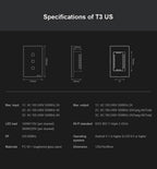 SONOFF T3US Smart WiFi Touch Wall Switch | Wireless Light Control - Revel Smart