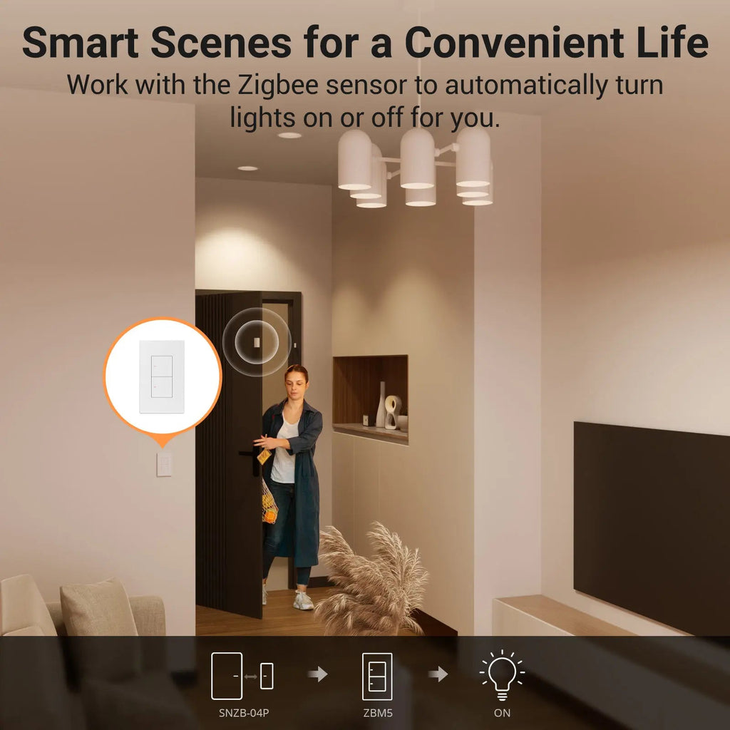 SONOFF ZBM5 - 120W SwitchMan Zigbee Smart Wall Switch - Revel Smart