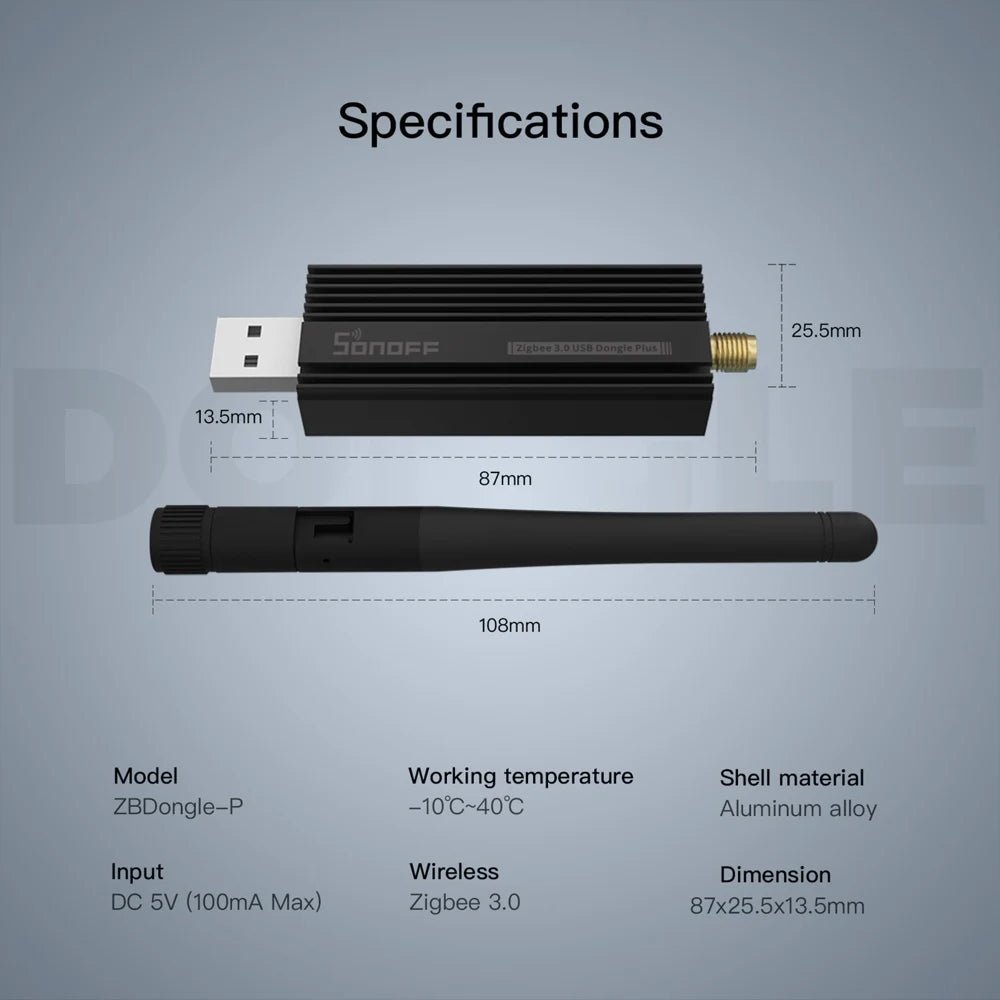 SONOFF Zigbee 3.0 USB Dongle Plus – ZB Dongle - P Universal Zigbee Gateway - Revel Smart