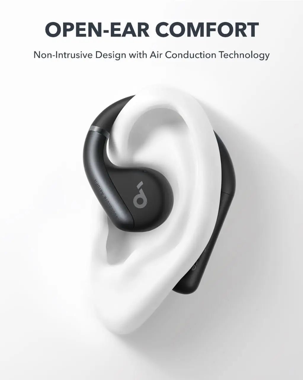 Soundcore AeroFit Open - Ear Earbuds | 42H Playtime, Bluetooth 5.3, Calm White - Revel Smart