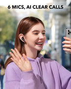 Soundcore by Anker P40i ANC Wireless Earbuds, 60H Playtime, Bluetooth 5.3 with 2 - in - 1 Stand Charging Case, 11mm Drivers, AI 6 - Mic Calls, IPX5, White - Revel Smart