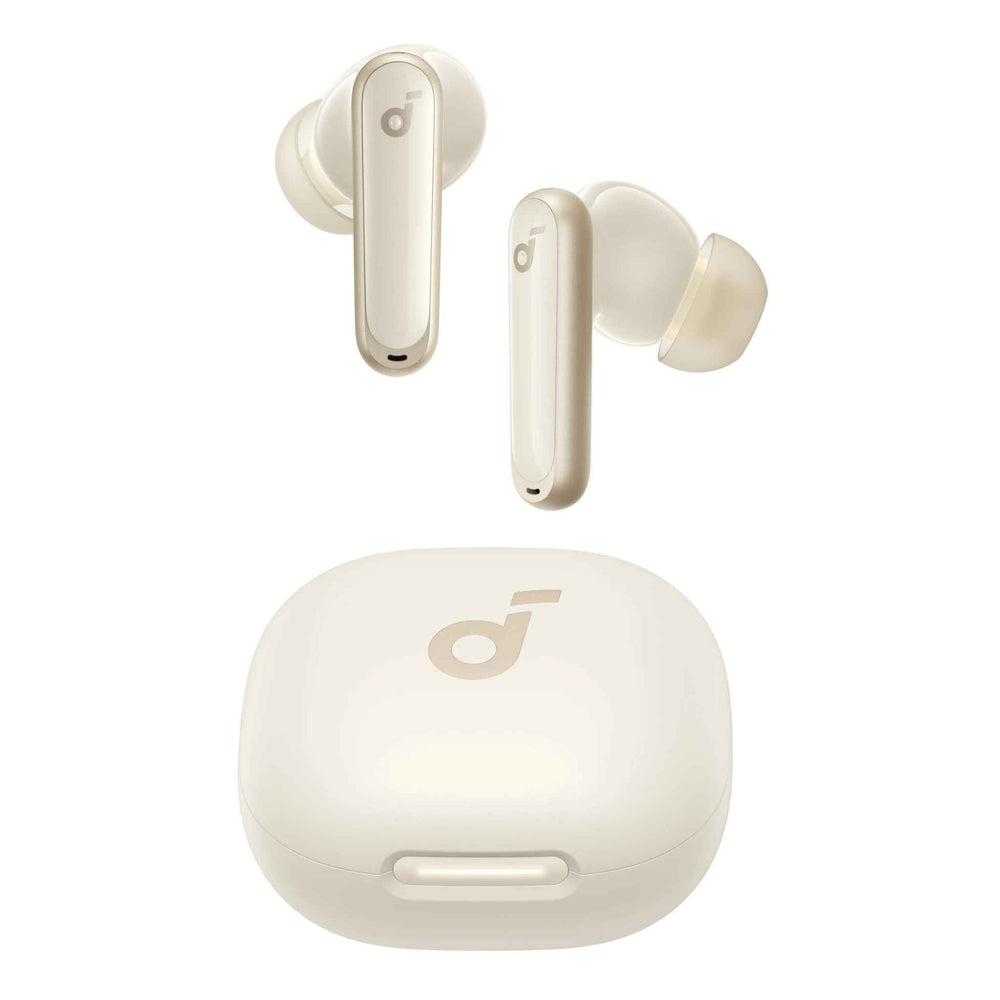 Soundcore by Anker P40i ANC Wireless Earbuds, 60H Playtime, Bluetooth 5.3 with 2 - in - 1 Stand Charging Case, 11mm Drivers, AI 6 - Mic Calls, IPX5, White - Revel Smart