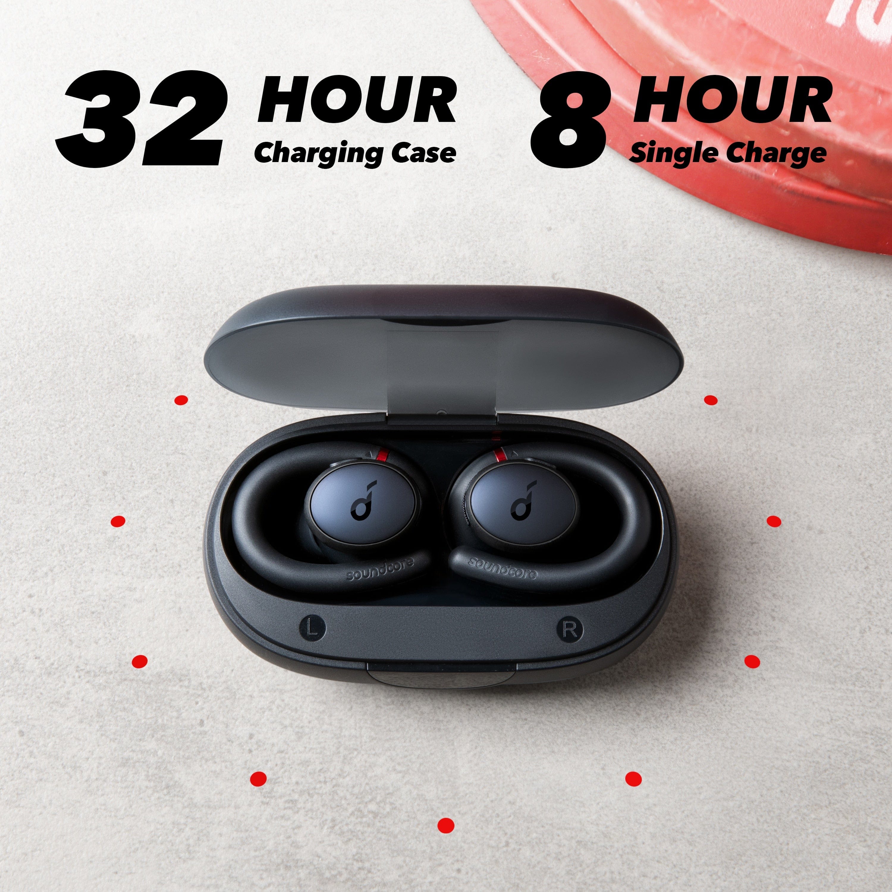Soundcore Soundcore, Wireless Earbuds, Version Sport X10, Supports Bluetooth 5.2, Playtime up to 32 Hours, Color Black