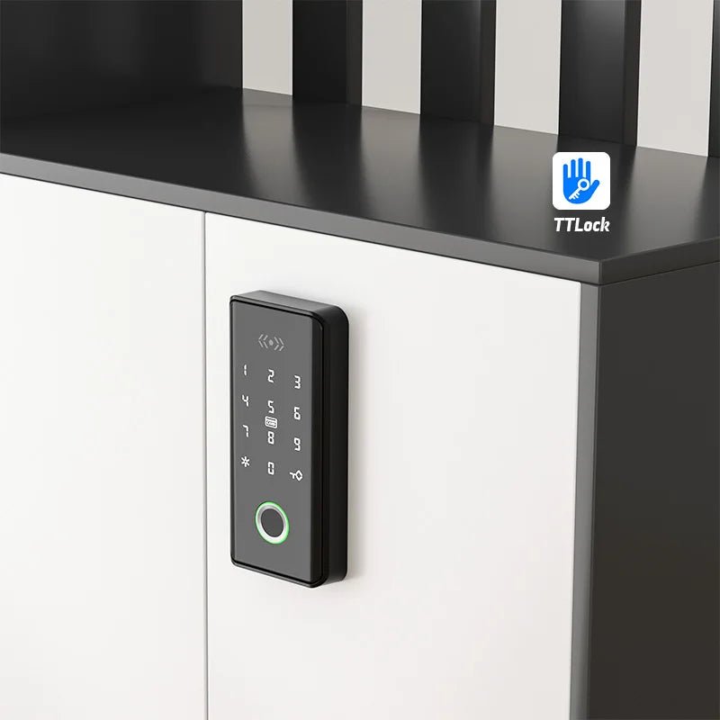 TTLock Smart Cabinet Lock – Password & App Control, 200 Users, Hotel Safe Lock - Revel Smart