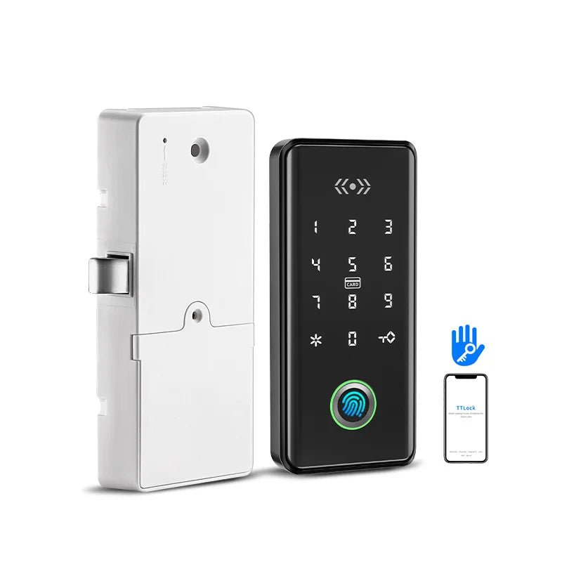 TTLock Smart Cabinet Lock – Password & App Control, 200 Users, Hotel Safe Lock - Revel Smart
