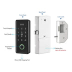 TTLock Smart Cabinet Lock – Password & App Control, 200 Users, Hotel Safe Lock - Revel Smart