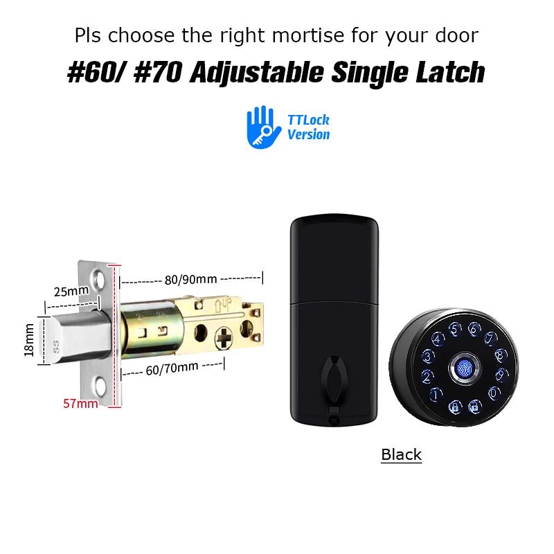TTLock Smart Deadbolt Door Lock – Fingerprint, Keypad, RFID Card & App Control (A221) - Revel Smart