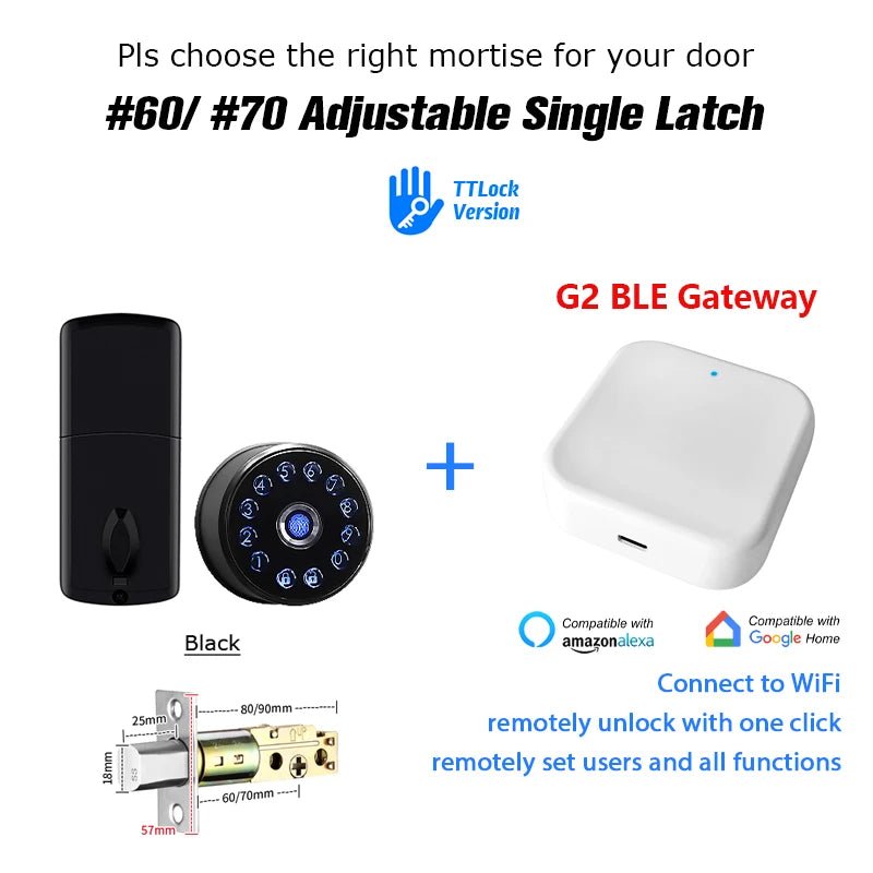 TTLock Smart Deadbolt Door Lock – Fingerprint, Keypad, RFID Card & App Control (A221) - Revel Smart