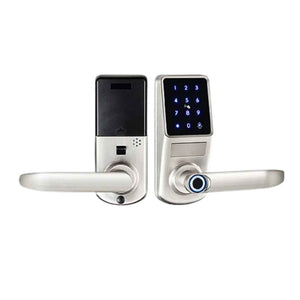 TTLock Smart Door Lock – Fingerprint Touchscreen Keypad, Card & App Access, Satin Nickle - Revel Smart
