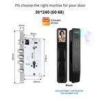 Tuya Face Recognition Smart Door Lock – WiFi Camera, Fingerprint & Indoor Screen - Revel Smart