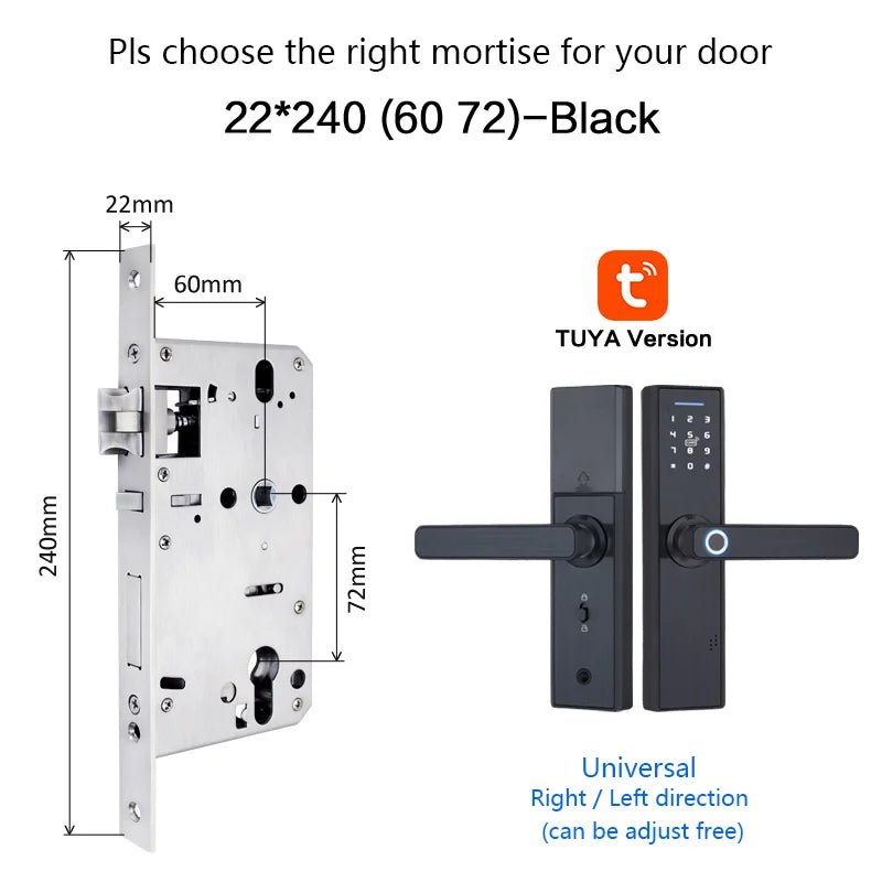 Tuya WiFi Smart Door Lock – Fingerprint, IC Card & Touchscreen Keypad (520TUYA) - Revel Smart