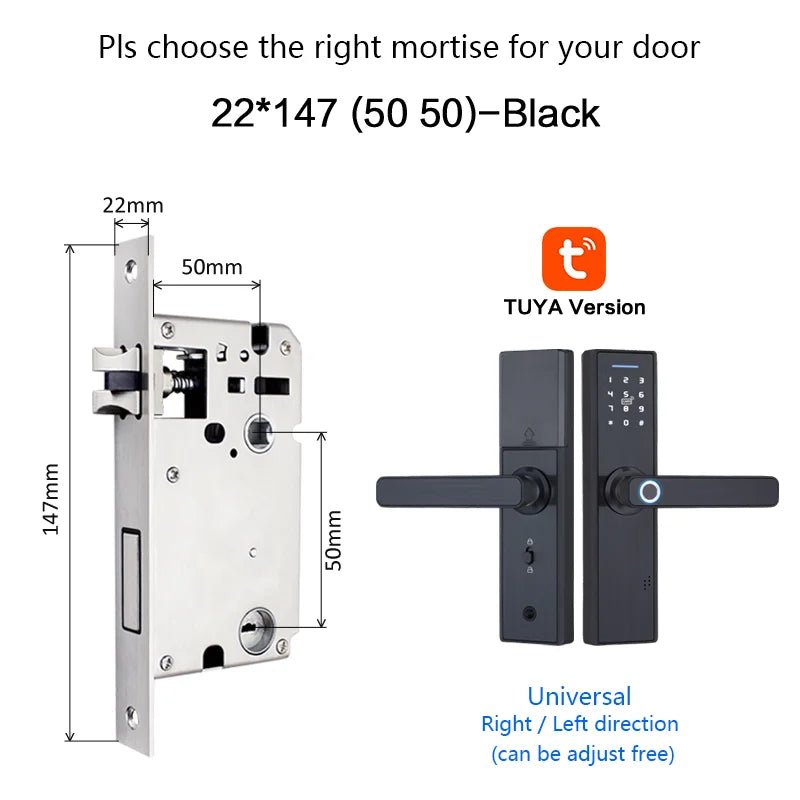 Tuya WiFi Smart Door Lock – Fingerprint, IC Card & Touchscreen Keypad (520TUYA) - Revel Smart