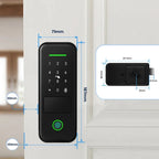 Tuya WiFi Smart Door Lock – Fingerprint Keypad App Remote, IP66 Waterproof - Revel Smart