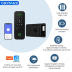 Tuya WiFi Smart Door Lock – Fingerprint Keypad App Remote, IP66 Waterproof - Revel Smart
