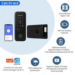 Tuya WiFi Smart Door Lock – Fingerprint Keypad App Remote, IP66 Waterproof - Revel Smart
