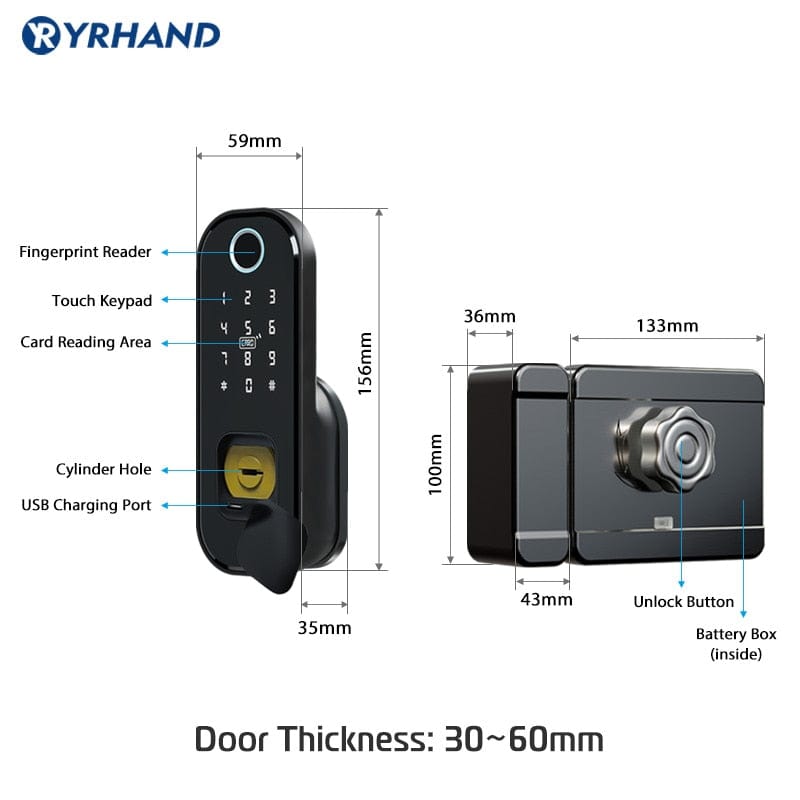 YRHAND Outdoor smart door lock from YRHAND